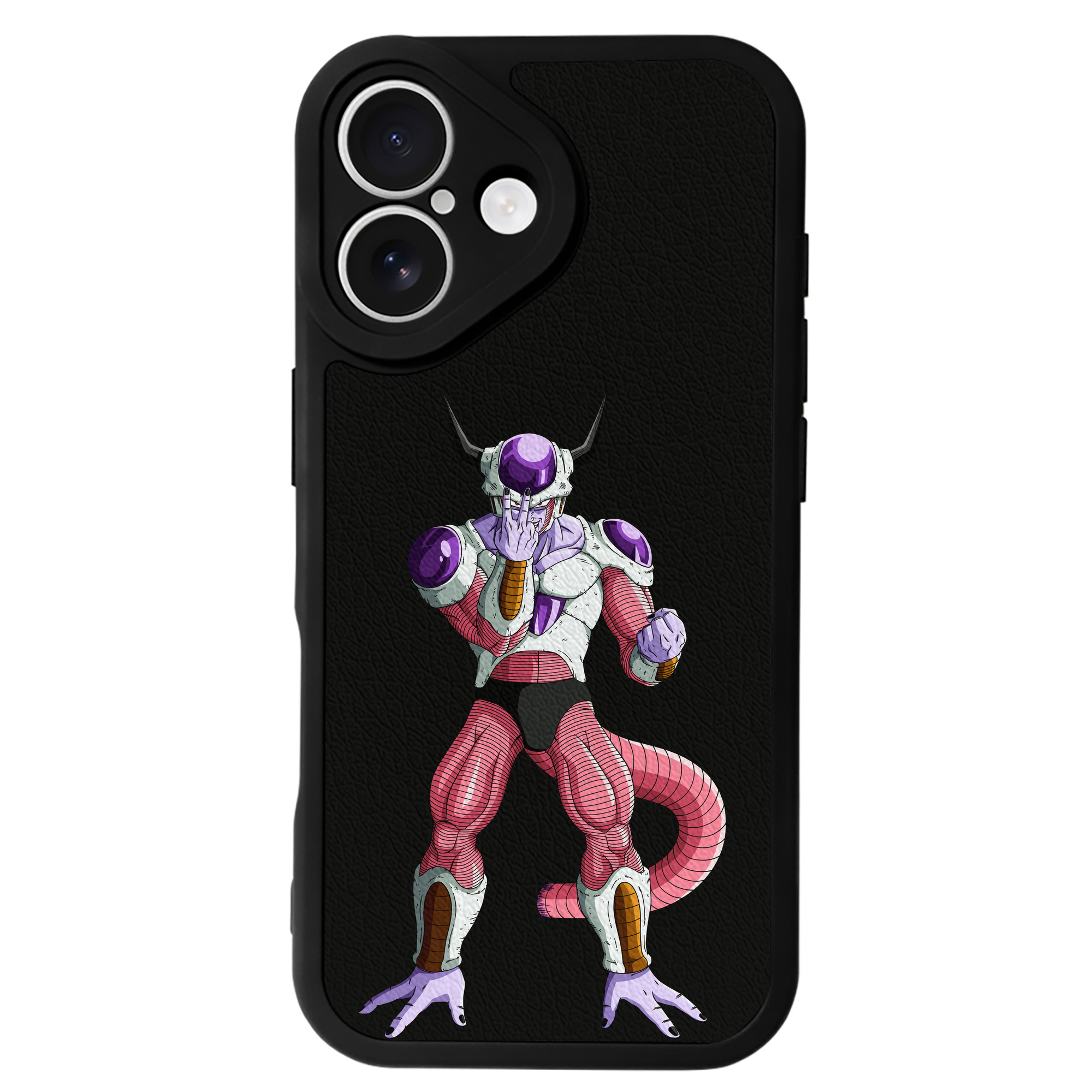 （画像用） ドラゴンボール フリーザ DRAGON BALL Frieza 【iPhone 16シリーズ対応】シリコンスマホケース（レザー調） 材質：シリコン